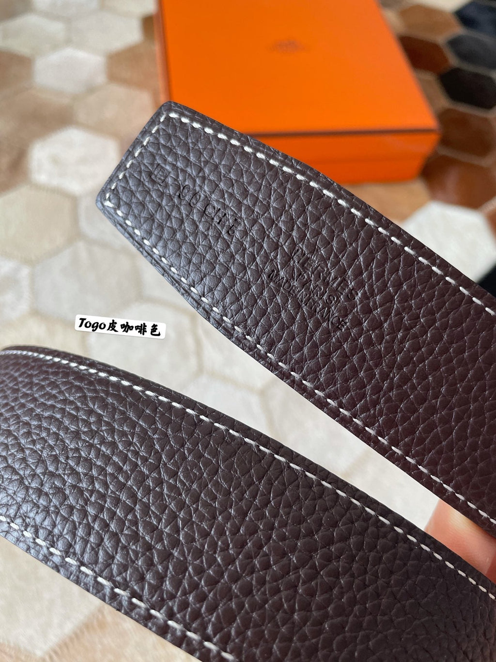 HERMES CONSTANCE BELT BUCKLE & REVERSIBLE CHOCOLATE BROWN LEATHER STRAP 38MM GOLD HARDWARE