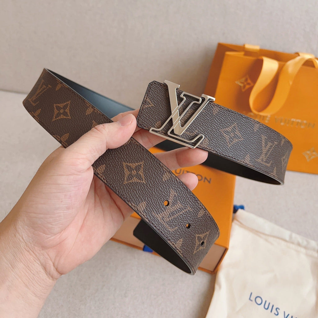 LOUIS VUITTON LV 25S BELT 40 MM IN BROWN CALFSKIN 593209