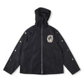 SAINT VANITY  Nylon Hooded Track Jacket “Black”