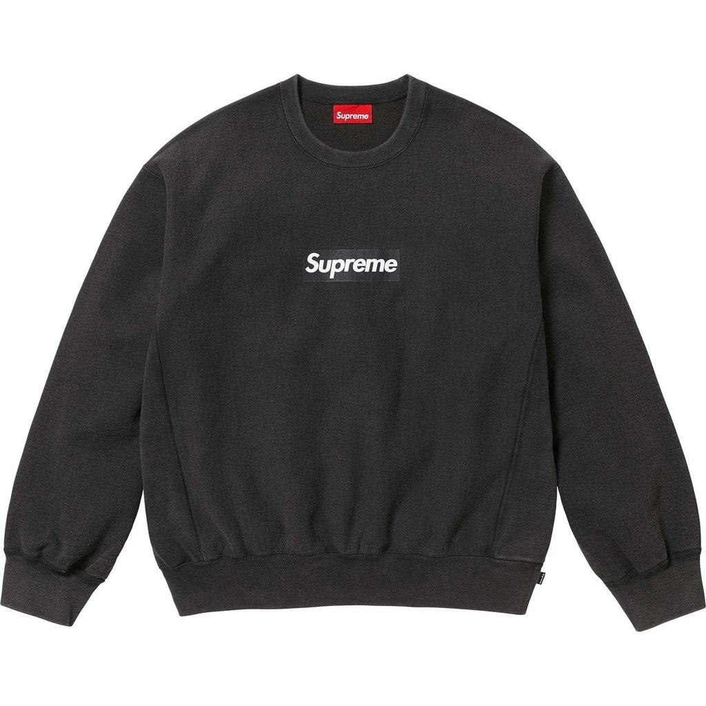 Supreme 25SS Washed Box Logo Crewneck Sweatshirts
