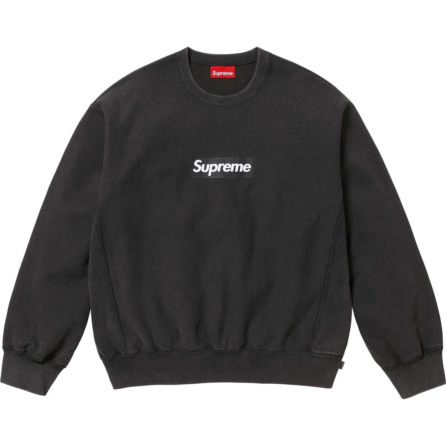 Supreme 25SS Washed Box Logo Crewneck Sweatshirts