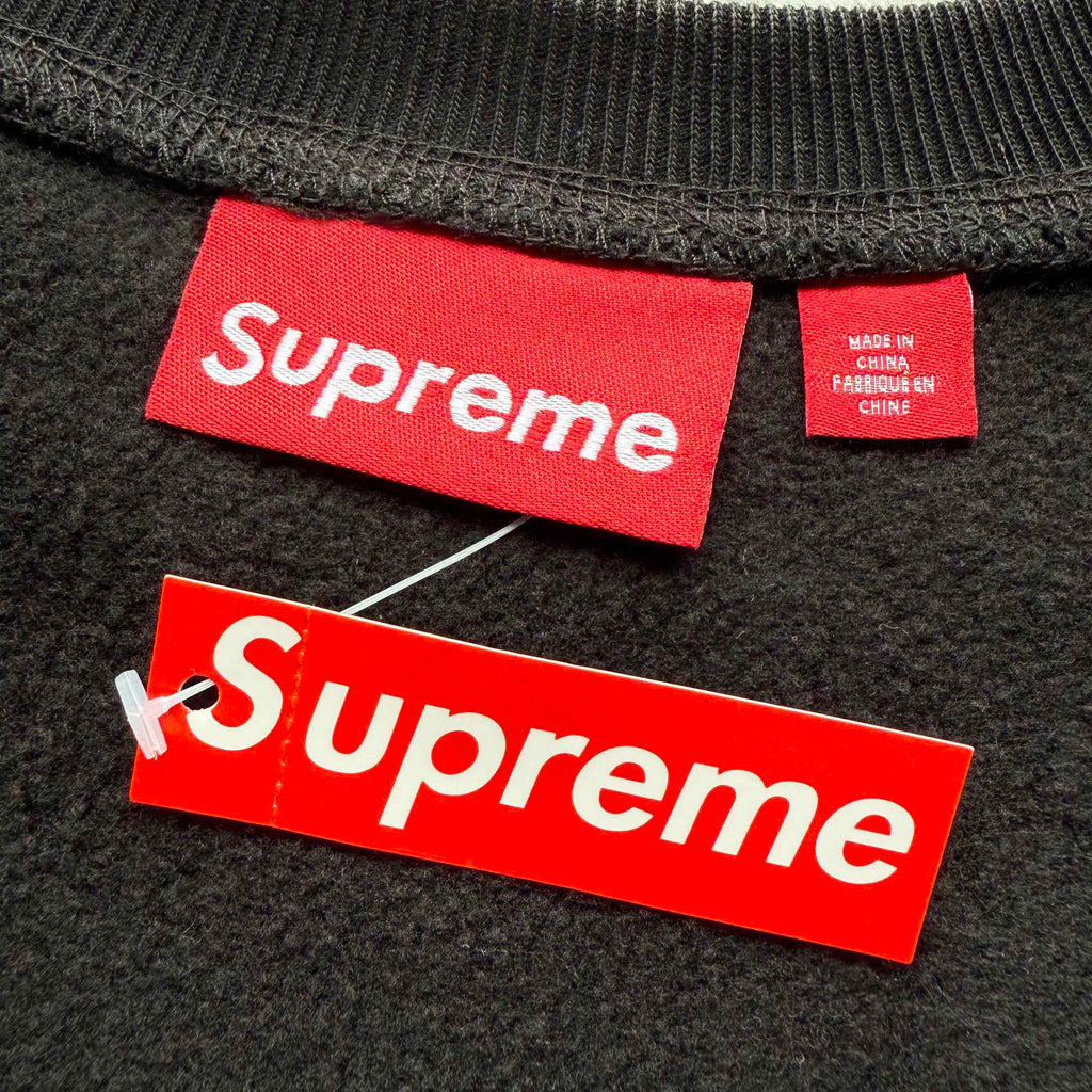 Supreme 25SS Washed Box Logo Crewneck Sweatshirts
