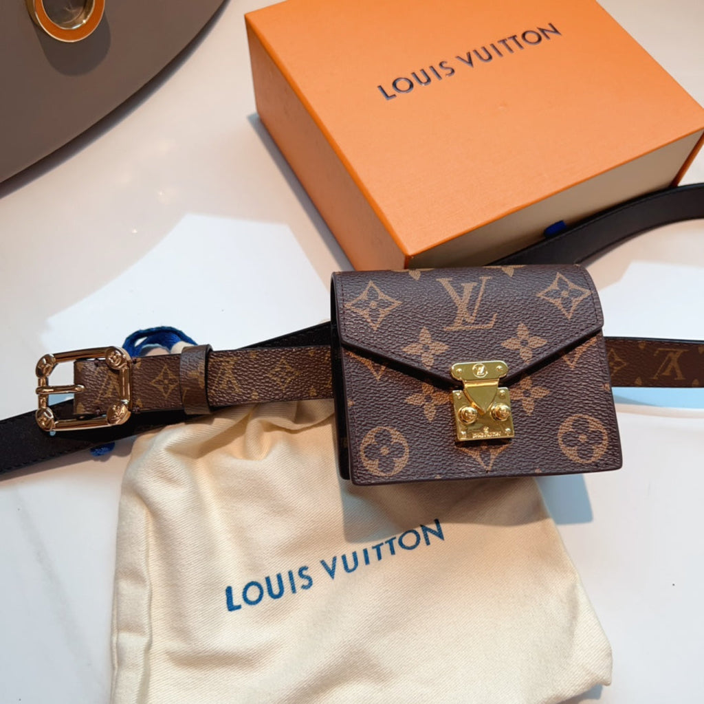 LOUIS VUITTON Lv Metis Belt Bag 30 Brown Monogram