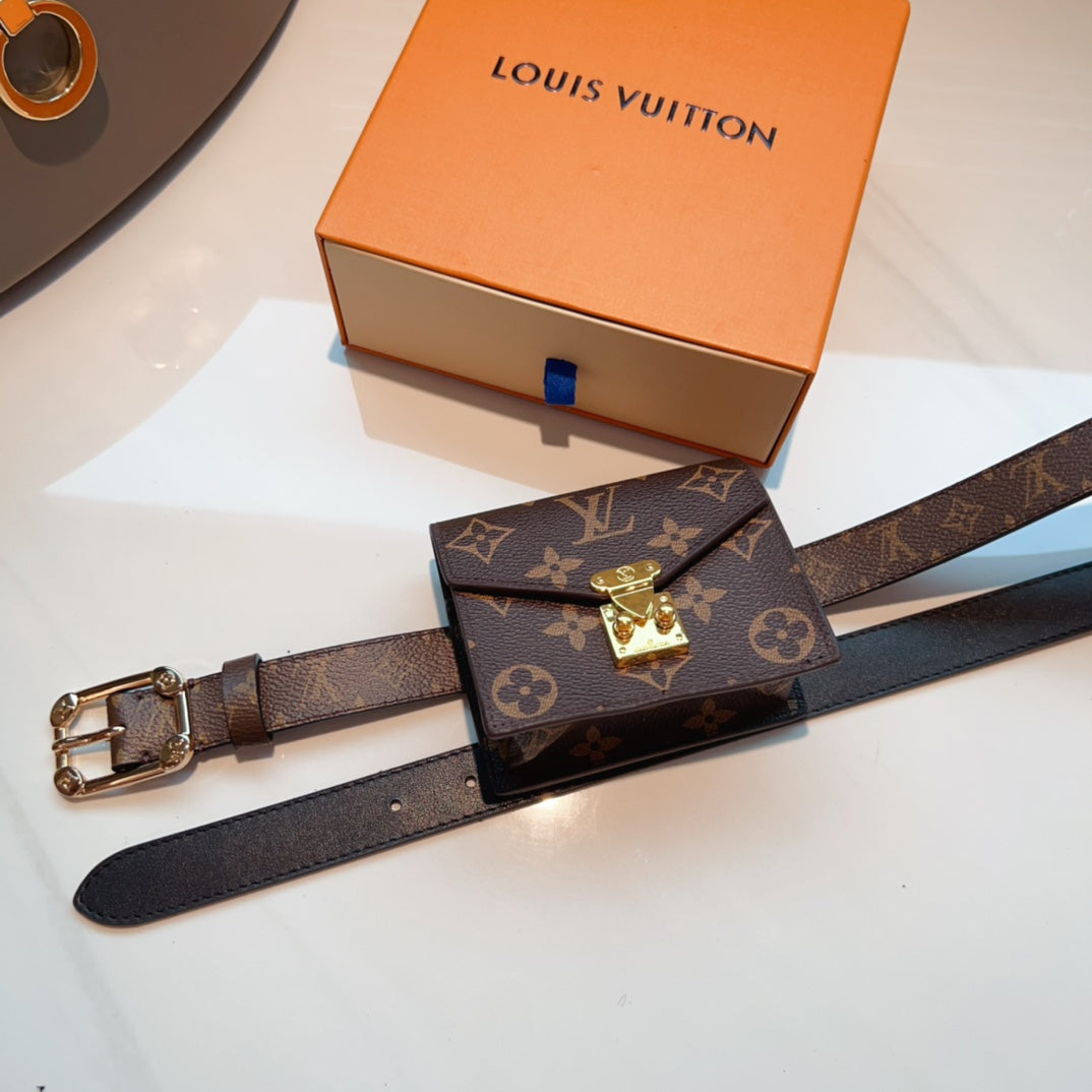 LOUIS VUITTON Lv Metis Belt Bag 30 Brown Monogram