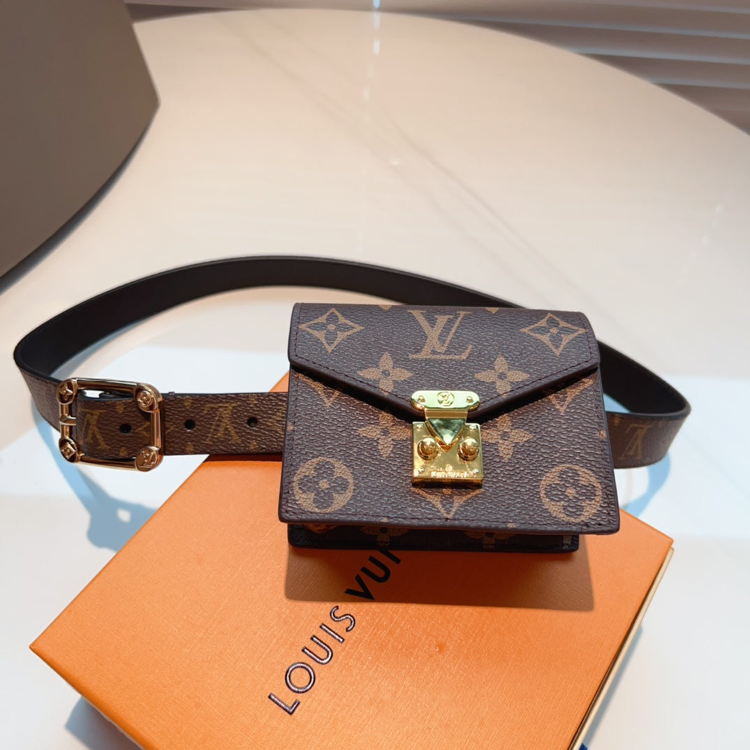 LOUIS VUITTON Lv Metis Belt Bag 30 Brown Monogram