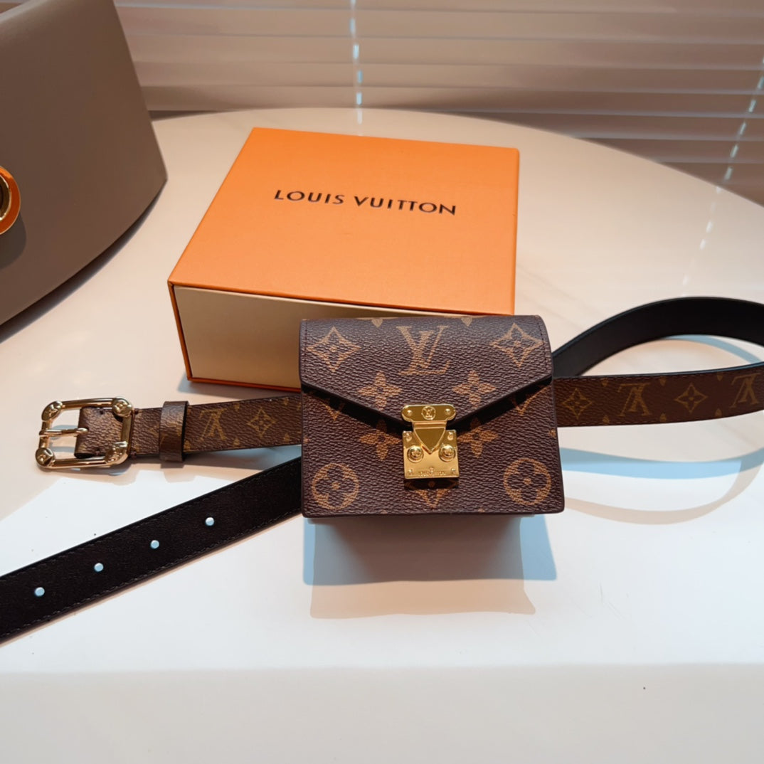 LOUIS VUITTON Lv Metis Belt Bag 30 Brown Monogram