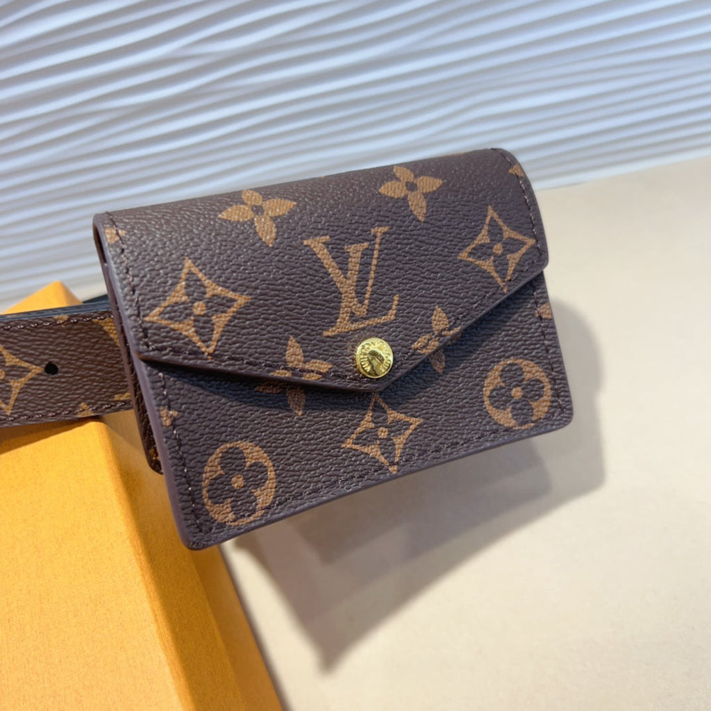 LOUIS VUITTON LV Daily Multi Pocket 30mm Belt Bag Brown Leather
