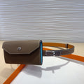 HERMES KELLY DARK BROWN POCKET 18MM BELT LEATHER SILVER HARDWARE