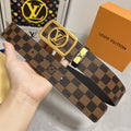 LOUIS VUITTON LV 25S BELT 38 MM IN BROWN CALFSKIN 593229