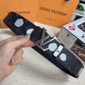 LOUIS VUITTON LV 25S BELT 38 MM IN DARK CHARCOAL GRAY CALFSKIN 593281