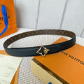 LOUIS VUITTON LV FLOWERGRAM 30MM REVERSIBLE BELT IN BLACK EMBOSSED CALFSKIN GOLD HARDWARE