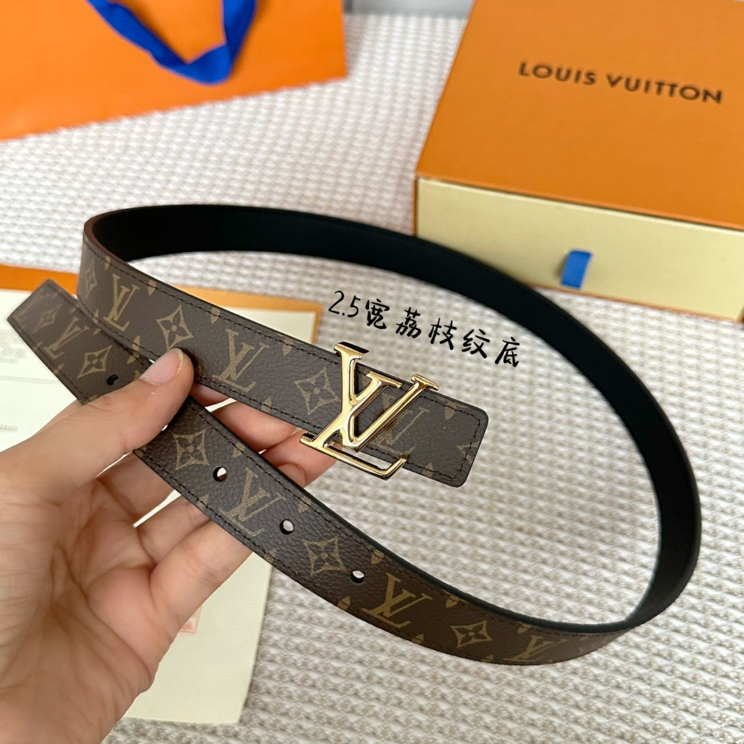 LOUIS VUITTON LV ICONIC 25 MM IN BROWN DAMIER CALFSKIN SILVER HARDWARE