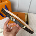 LOUIS VUITTON LV GRAM 20 MM REVERSIBLE BELT MONOGRAM BROWN CALFSKIN GOLD HARDWARE